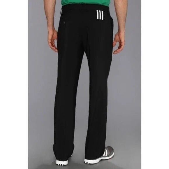 Adidas Other - Adidas Climalite Flat Front Straight Golf Pants Black Men's Size 34 Tall H14602